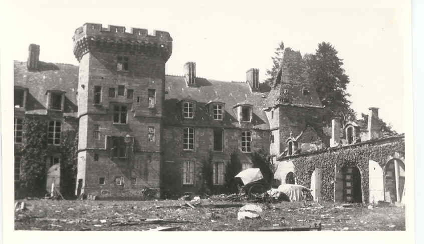 Destructions au château de Rânes pendant la seconde guerre mondiale