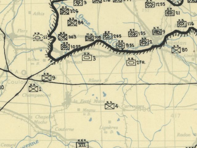 Situation au 18 août 1944