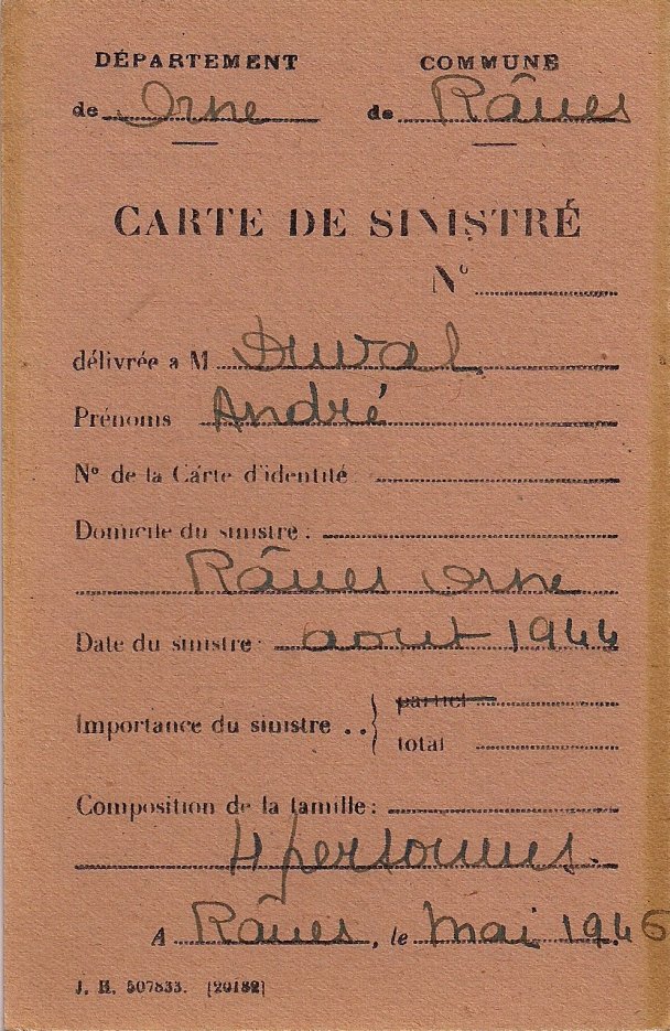 Carte André Duval